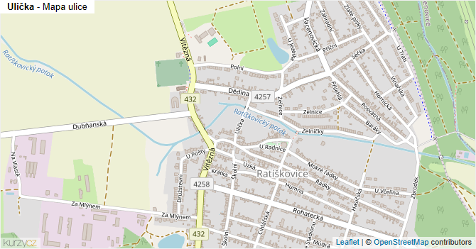 Ulička - mapa ulice