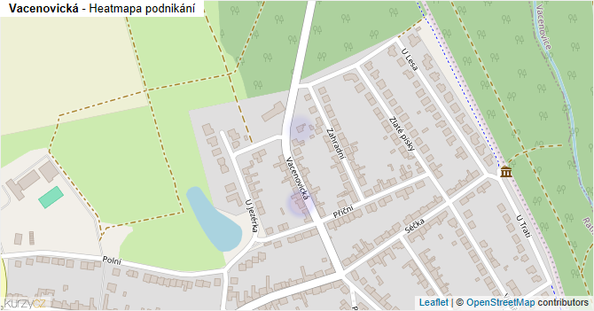 Vacenovická - mapa podnikání