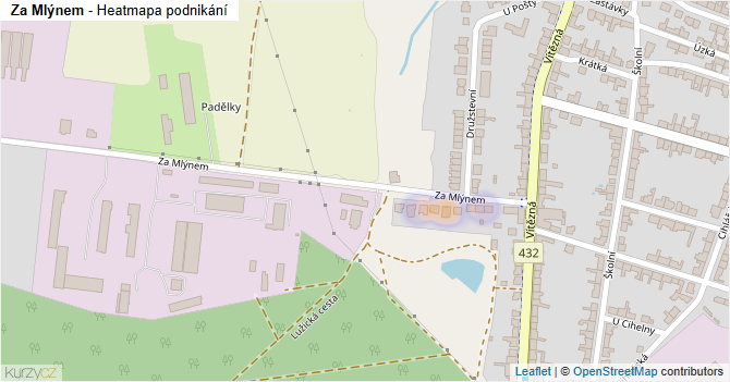 Za Mlýnem - mapa podnikání