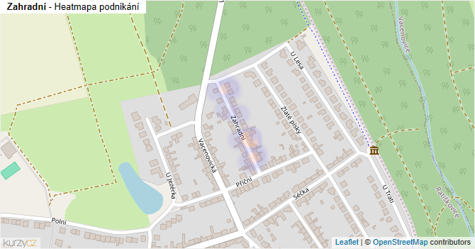 Zahradní - mapa podnikání