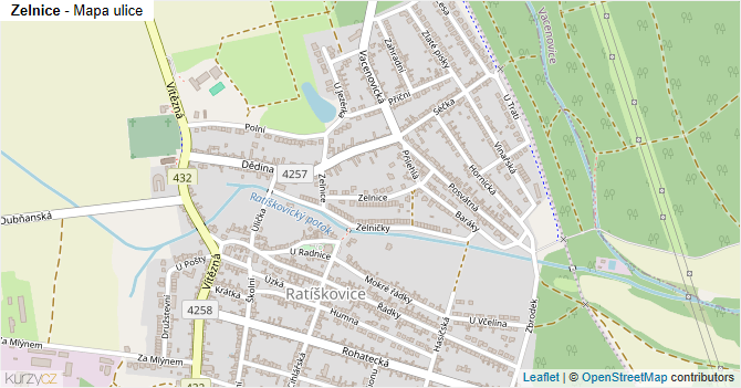 Zelnice - mapa ulice