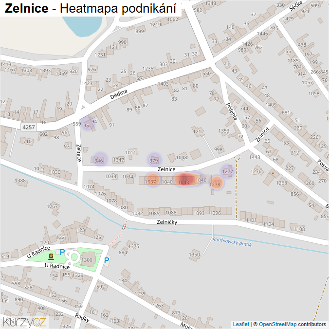 Mapa Zelnice - Firmy v ulici.