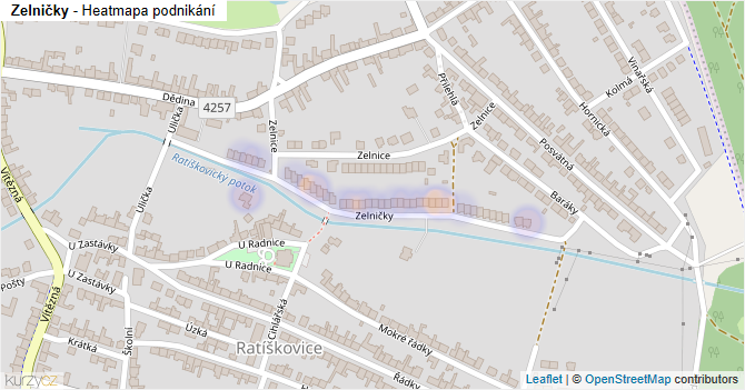 Zelničky - mapa podnikání