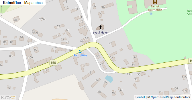 Ratměřice - mapa obce