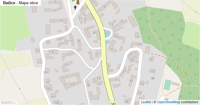 Ražice - mapa obce