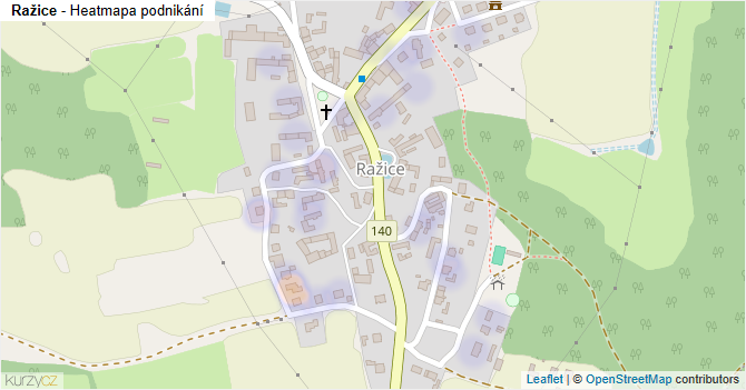 Ražice - mapa podnikání