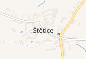 Štětice v obci Ražice - mapa části obce