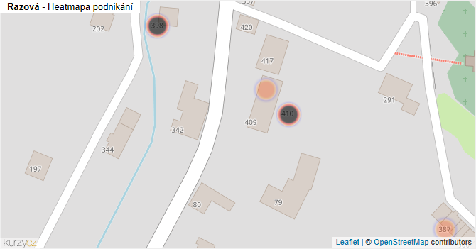 Razová - mapa podnikání