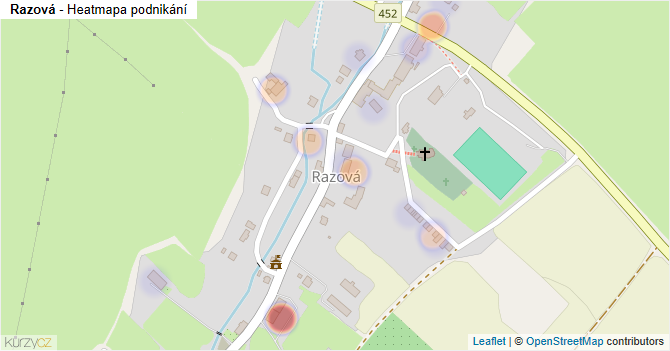 Razová - mapa podnikání