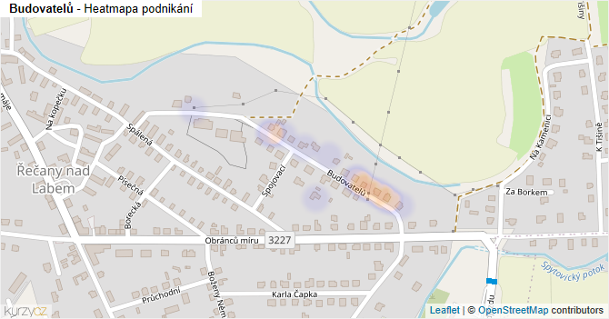 Budovatelů - mapa podnikání