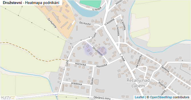 Družstevní - mapa podnikání