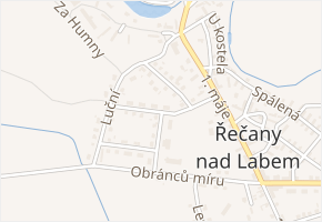 Hornická v obci Řečany nad Labem - mapa ulice