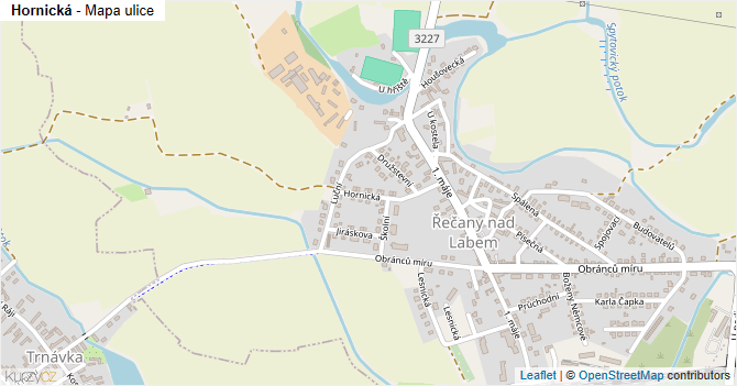 Hornická - mapa ulice