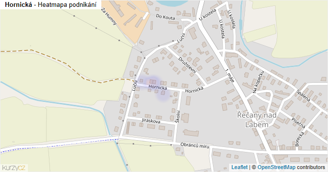 Hornická - mapa podnikání