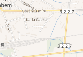 K. H. Máchy v obci Řečany nad Labem - mapa ulice