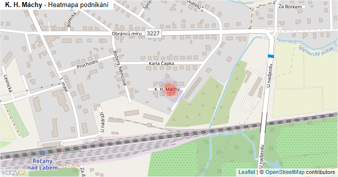 K. H. Máchy - mapa podnikání