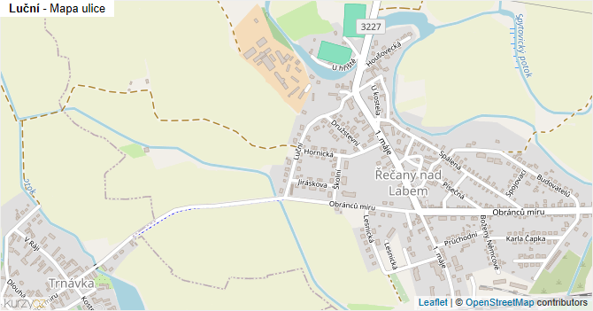 Luční - mapa ulice
