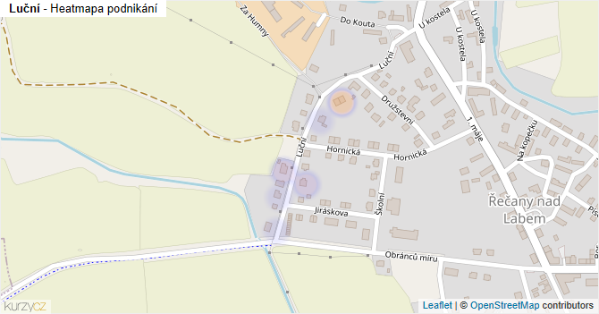 Luční - mapa podnikání