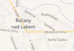 Písečná v obci Řečany nad Labem - mapa ulice