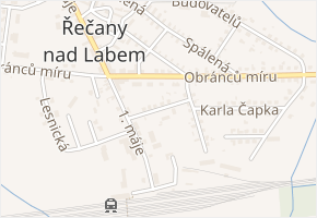 Průchodní v obci Řečany nad Labem - mapa ulice