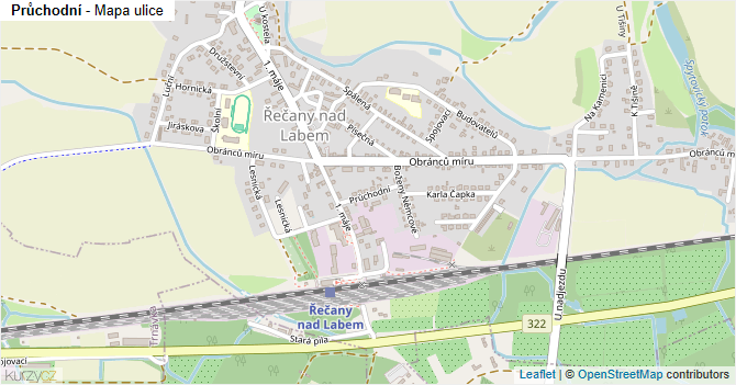 Průchodní - mapa ulice