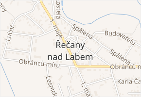 Za Borkem v obci Řečany nad Labem - mapa ulice