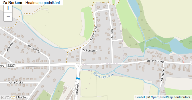 Za Borkem - mapa podnikání