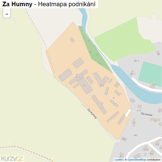 Mapa Za Humny - Firmy v ulici.