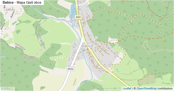 Babice - mapa části obce