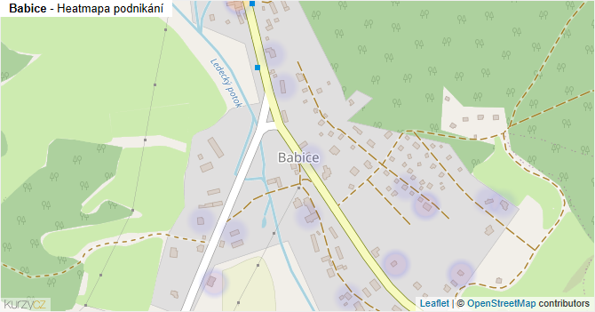 Babice - mapa podnikání