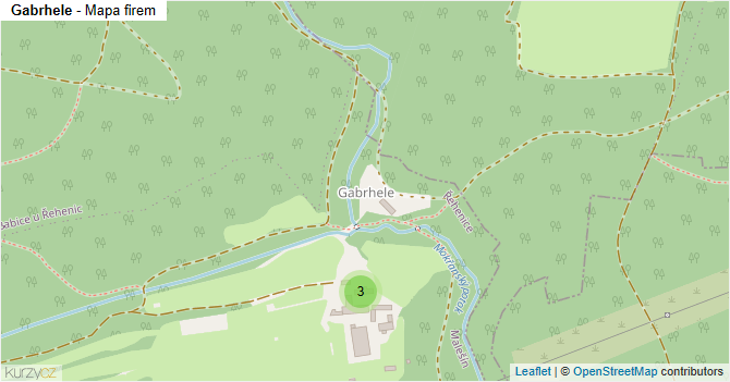 Gabrhele - mapa firem