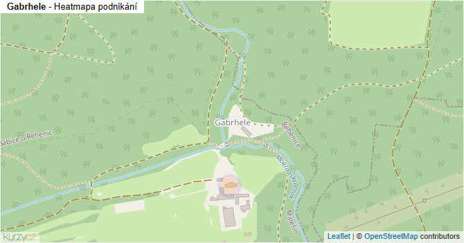 Gabrhele - mapa podnikání