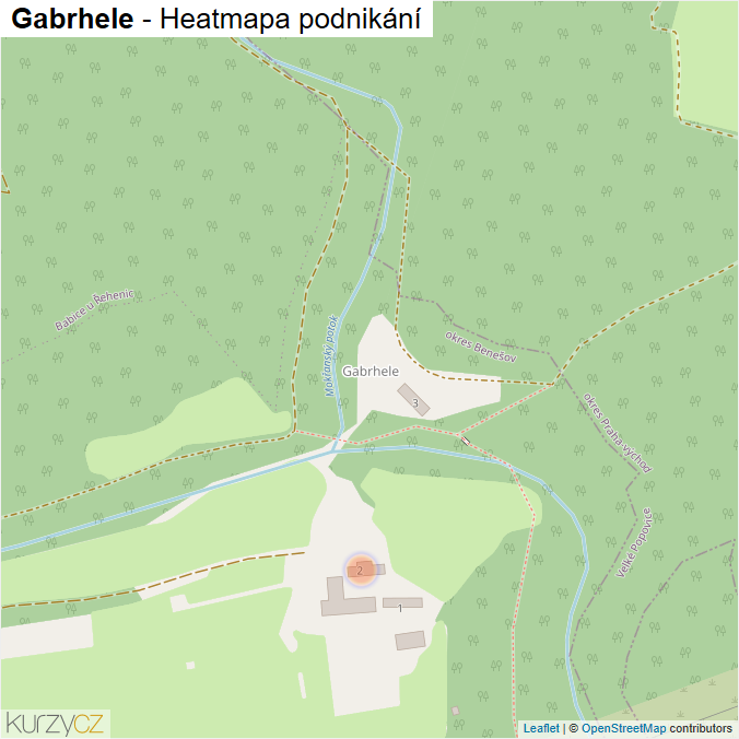 Mapa Gabrhele - Firmy v části obce.