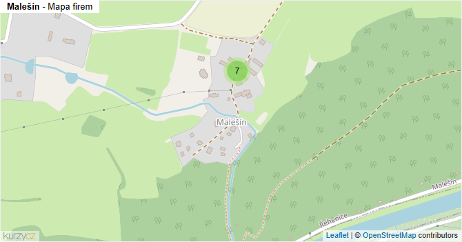 Malešín - mapa firem
