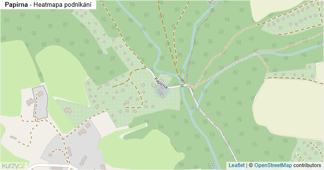 Papírna - mapa podnikání
