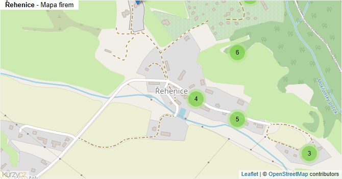 Řehenice - mapa firem