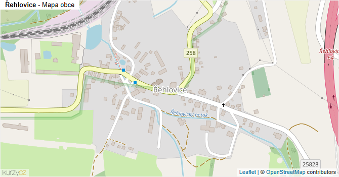 Řehlovice - mapa obce