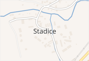 Stadice v obci Řehlovice - mapa části obce