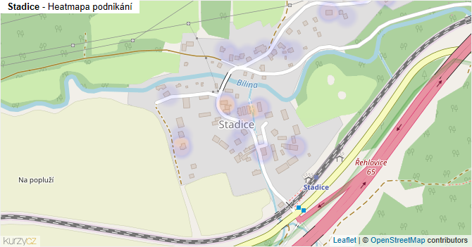Stadice - mapa podnikání