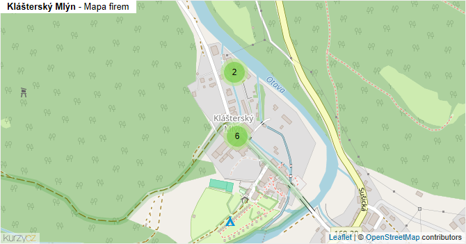 Klášterský Mlýn - mapa firem