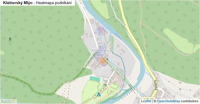 Klášterský Mlýn - mapa podnikání