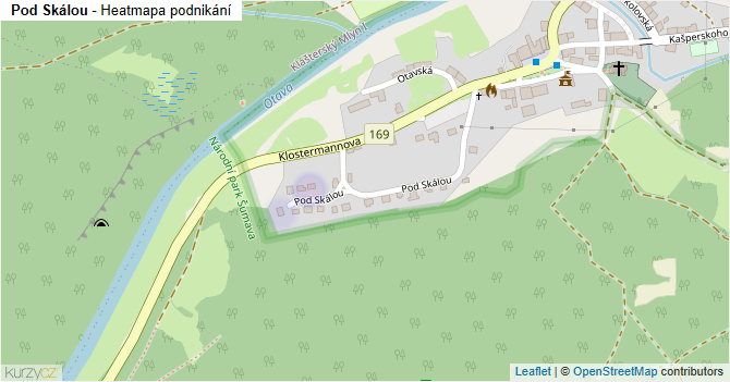 Pod Skálou - mapa podnikání