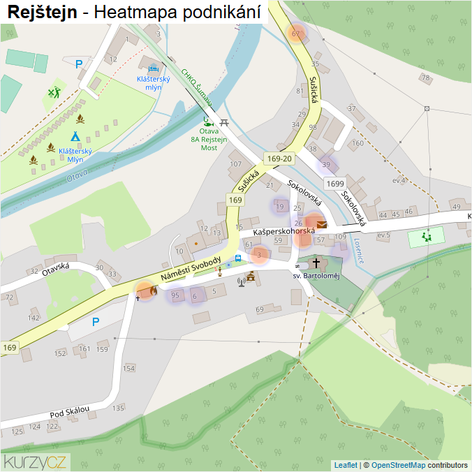 Mapa Rejštejn - Firmy v části obce.