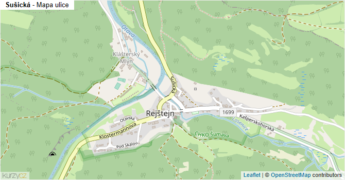 Sušická - mapa ulice