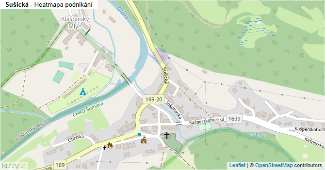 Sušická - mapa podnikání