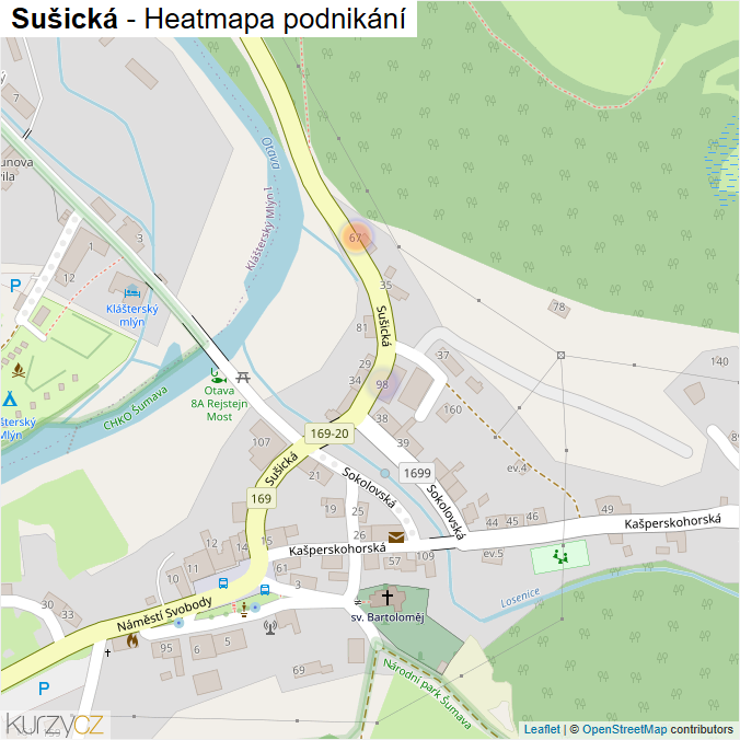 Mapa Sušická - Firmy v ulici.