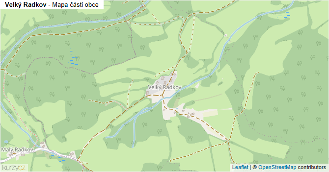 Velký Radkov - mapa části obce