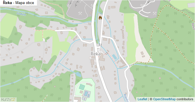 Řeka - mapa obce
