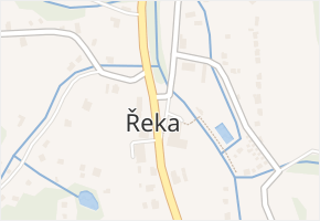 Řeka v obci Řeka - mapa části obce