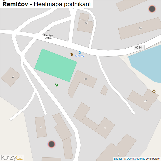 Mapa Řemíčov - Firmy v obci.